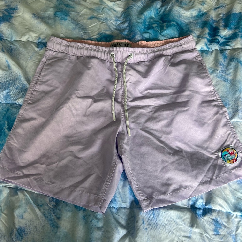 Society Pink and Light Purple Swim Shorts